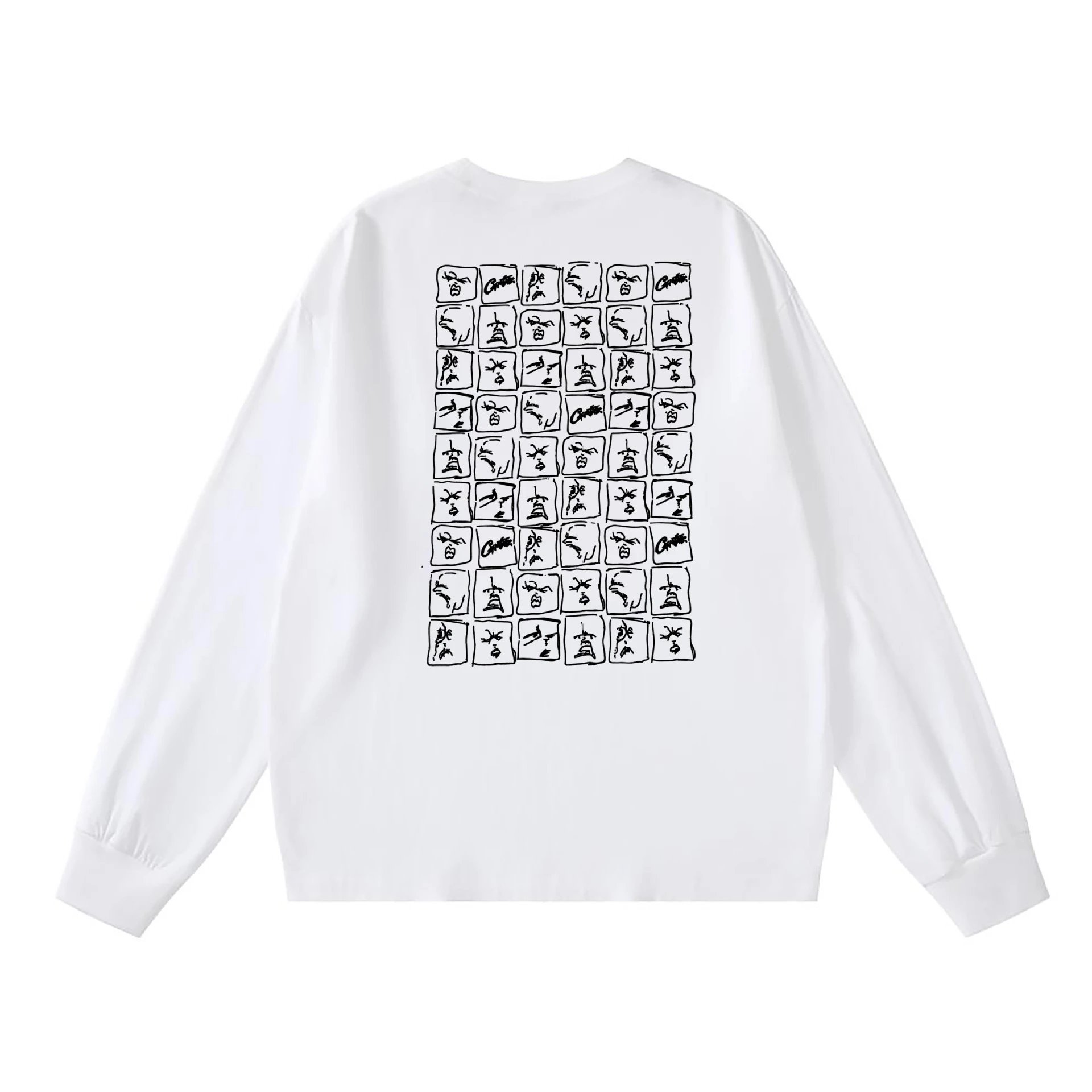 Corteiz Target Logo Long Sleeve T-Shirt White - 6