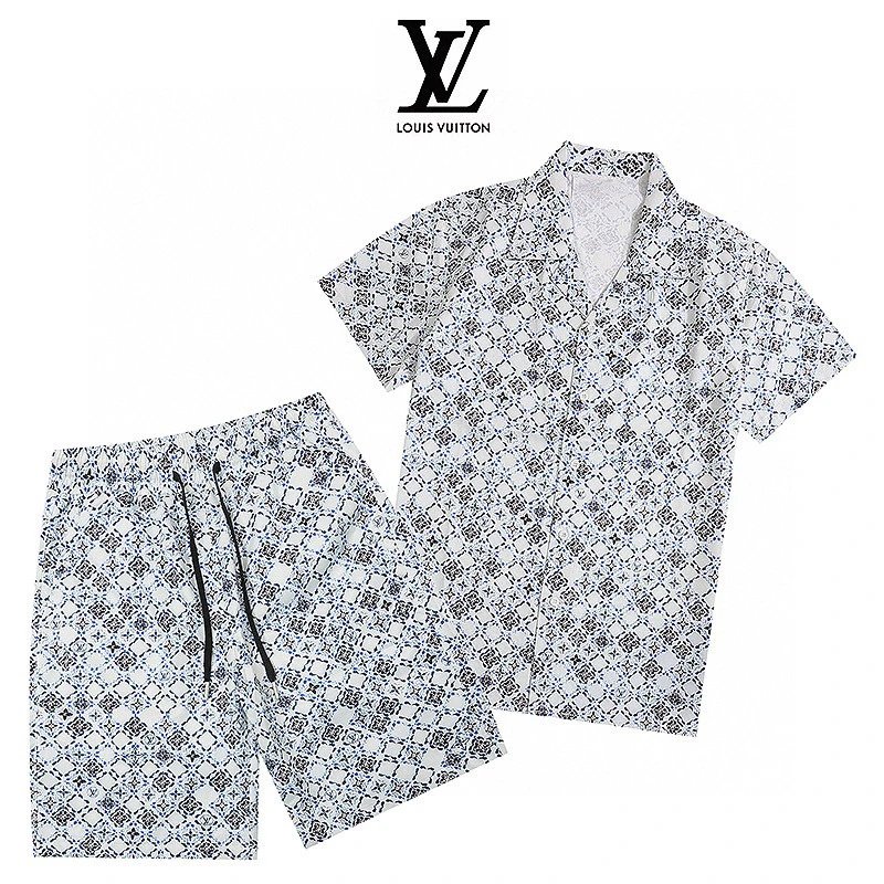 Louis Vuitton Monogram Multicolor Print Short-Sleeve Shirt and Shorts Set - 7