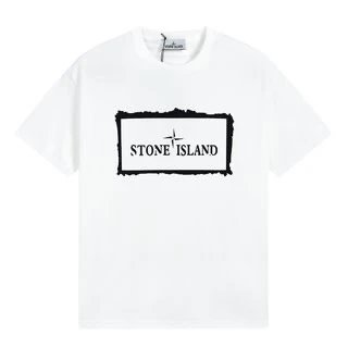 Stone Island Stencil Logo T-Shirt White