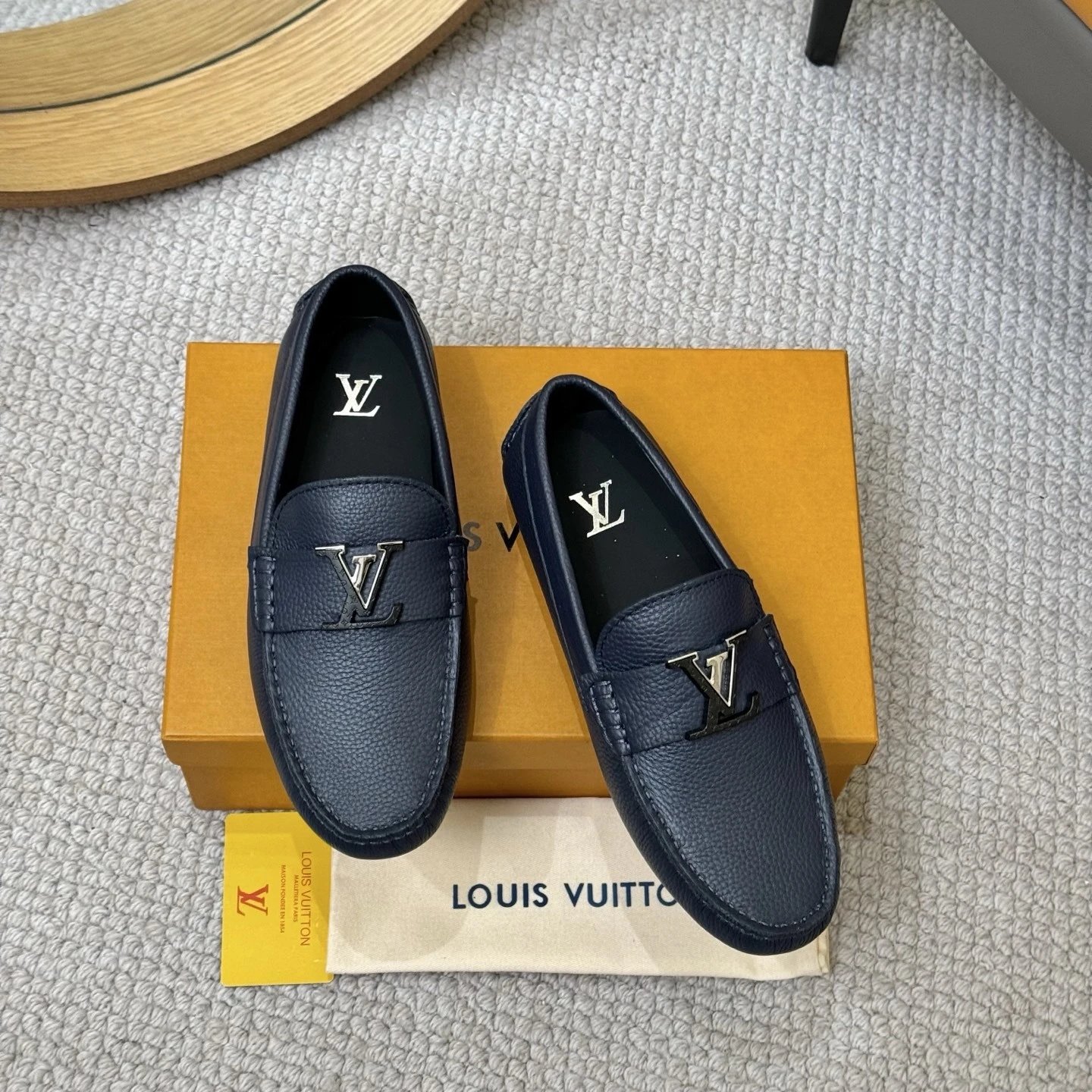 Louis Vuitton Hockenheim Moccasin Navy Blue