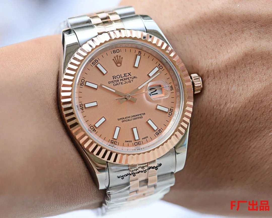 Two-Tone Rose Gold Pink Dial · 5-Link Bracelet