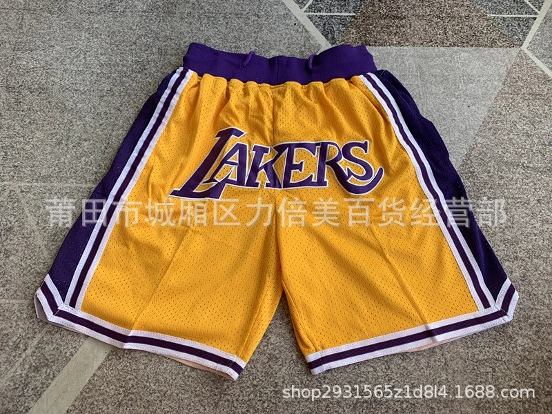 Just Don x Mitchell & Ness Los Angeles Lakers NBA Shorts Gold/Purple