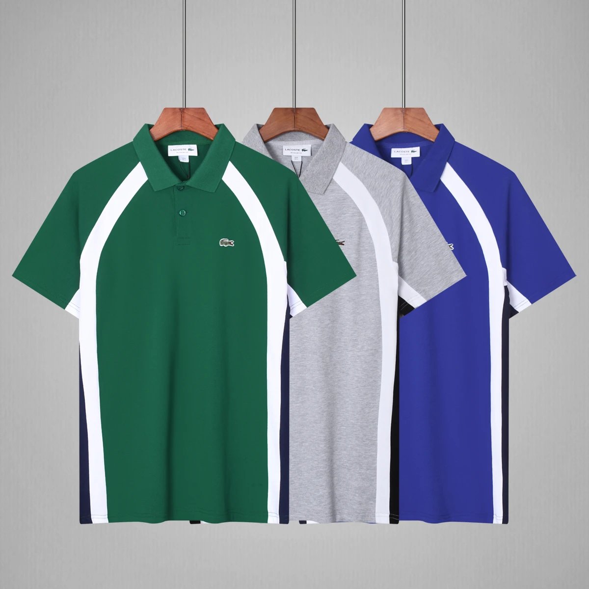 Lacoste Classic Color-Block Polo White Burgundy Red Polo - 7