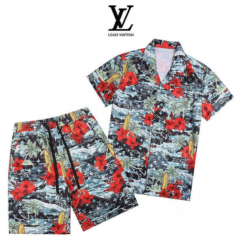 Louis Vuitton Monogram Multicolor Print Short-Sleeve Shirt and Shorts Set - 6