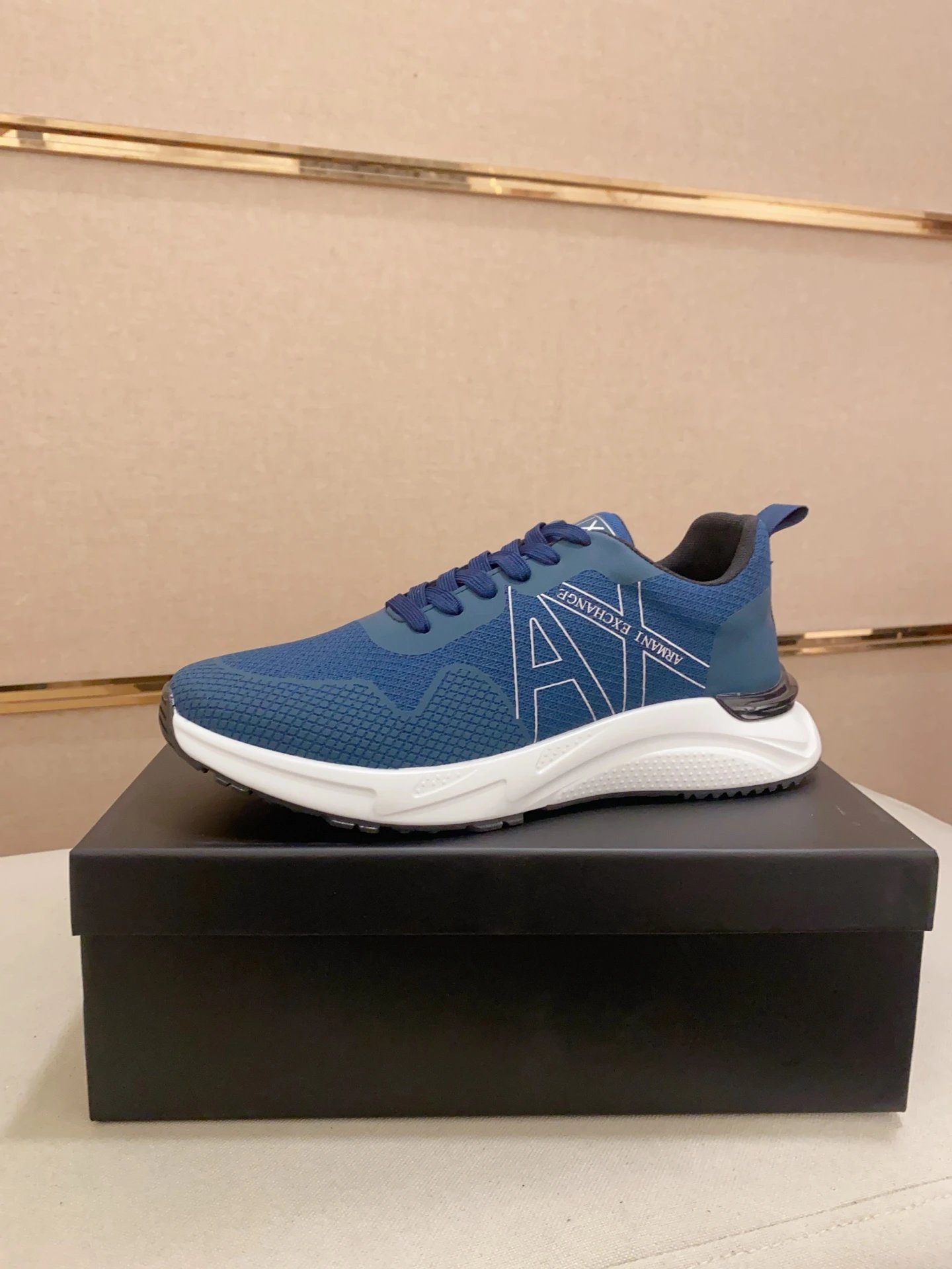 Armani Exchange AX Logo Runner Blue White