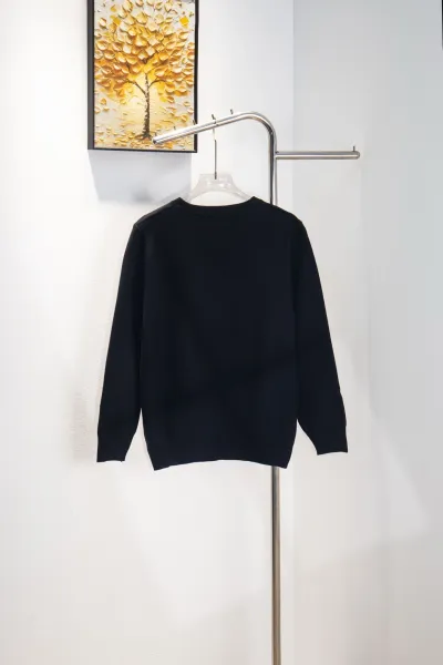 Celine Logo Stripe Black Knit Sweater - 4
