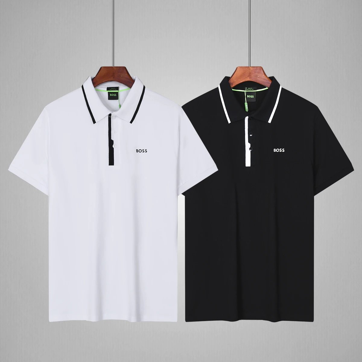 Hugo Boss Polo Shirt Royal Blue with White Trim - 6