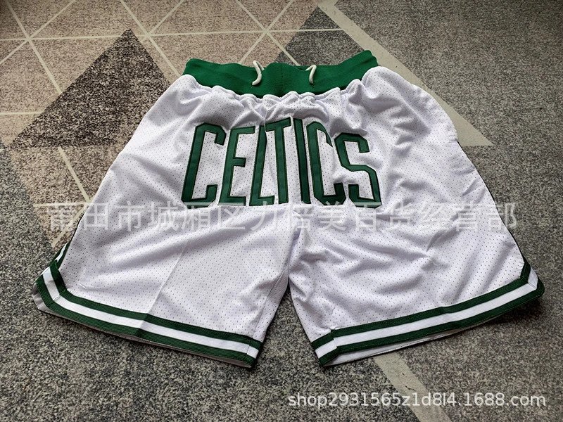 Just Don Boston Celtics Basketball Shorts White