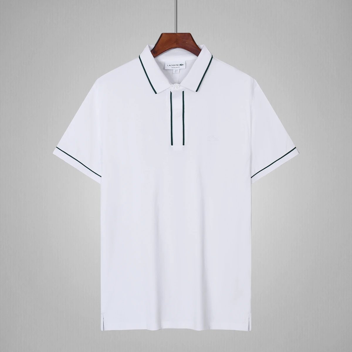 Lacoste Tipped Polo White Green