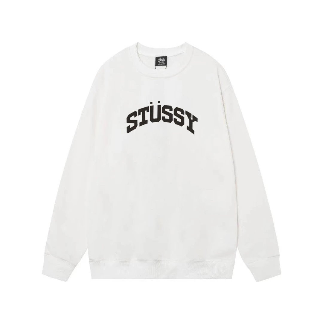 Stüssy Classic Logo Crewneck Sweatshirt White