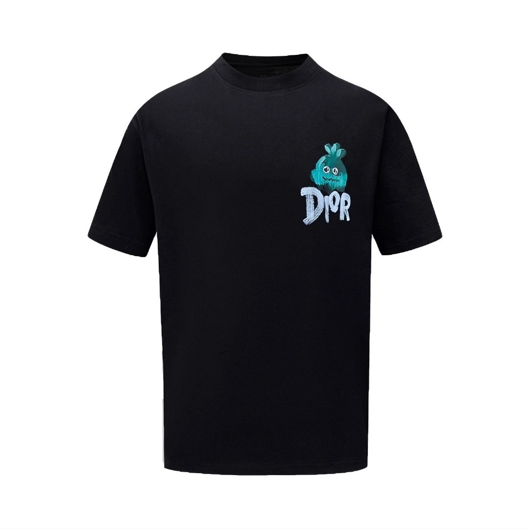 Dior Illustrated Monster Pocket Tee Black Teal