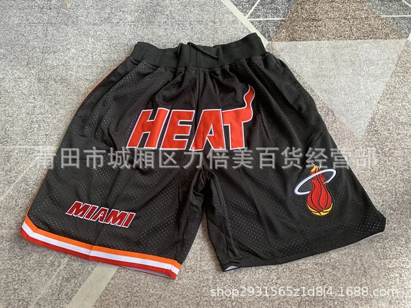 Just Don x Mitchell & Ness Miami Heat NBA Shorts Black/Red