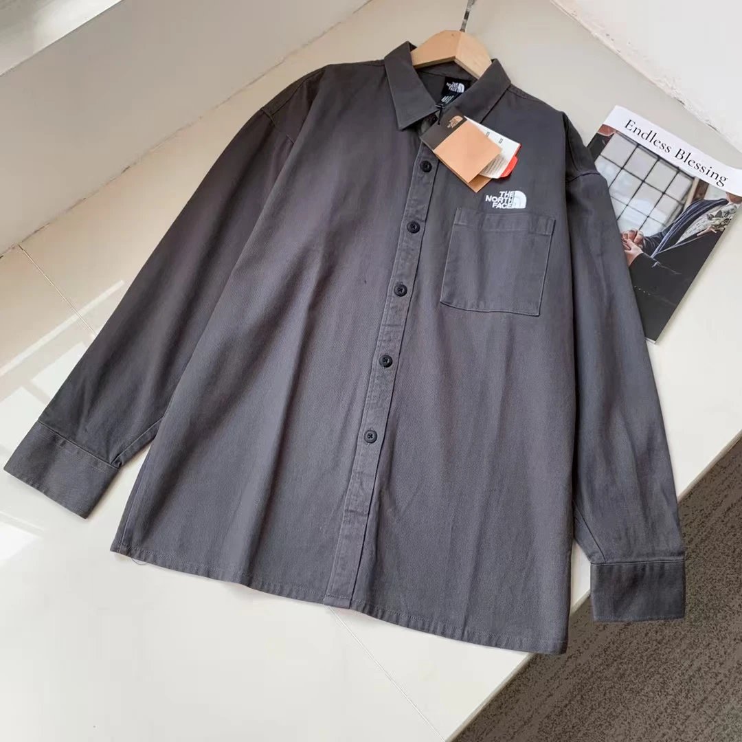 The North Face Logo Overshirt Grey