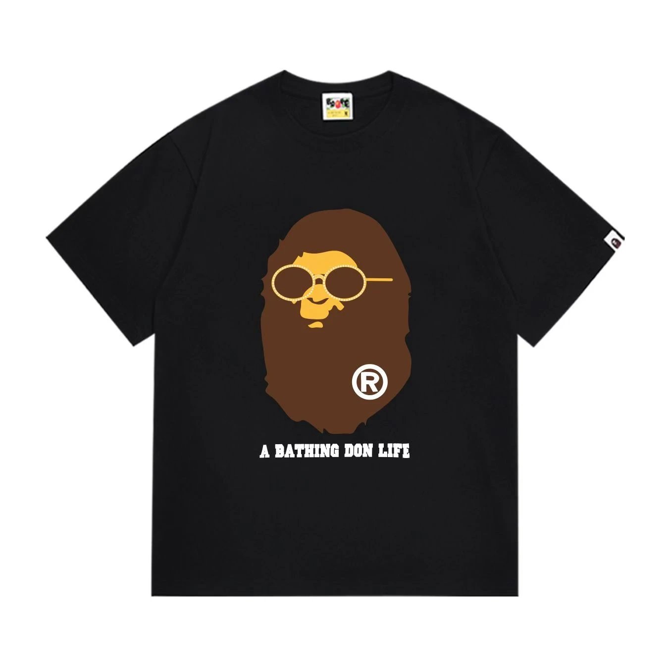 BAPE A Bathing Don Life Glasses Ape Tee Black