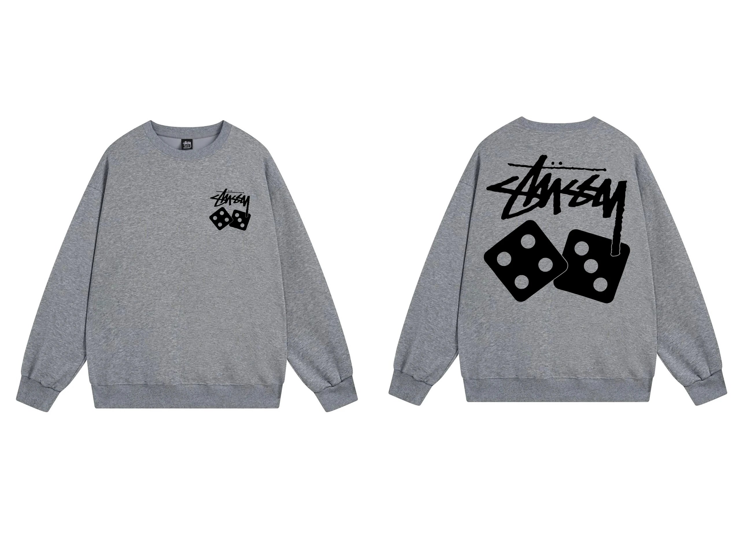 Stussy Crewneck Sweatshirt Grey Dice