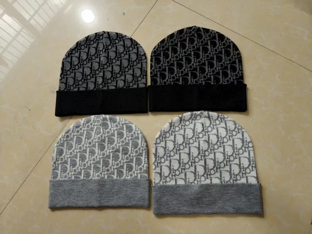 Dior Hats Oblique Logo Knit Beanie product detail image 2