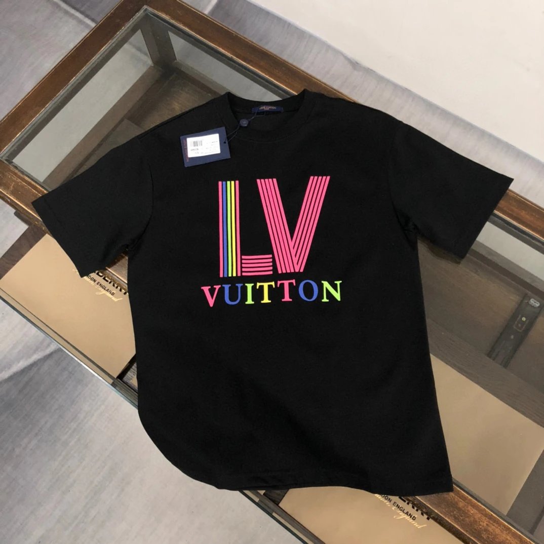 Louis Vuitton Logo Print Black T-Shirt - 4