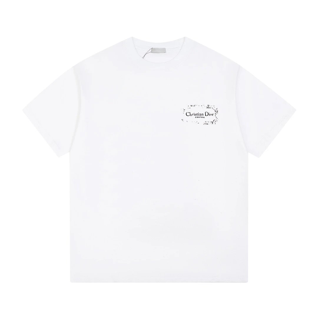Christian Dior Couture Stamp Logo Pocket Tee White Black