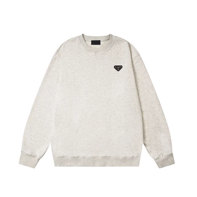 Prada Hoodies & Sweatshirts Triangle Logo Crewneck Sweatshirt product detail image 4