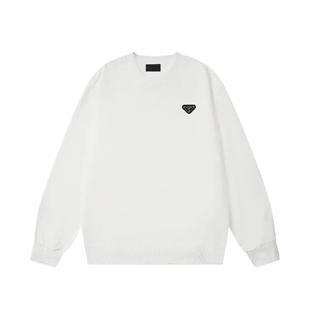 Prada Hoodies & Sweatshirts Triangle Logo Crewneck Sweatshirt product detail image 6