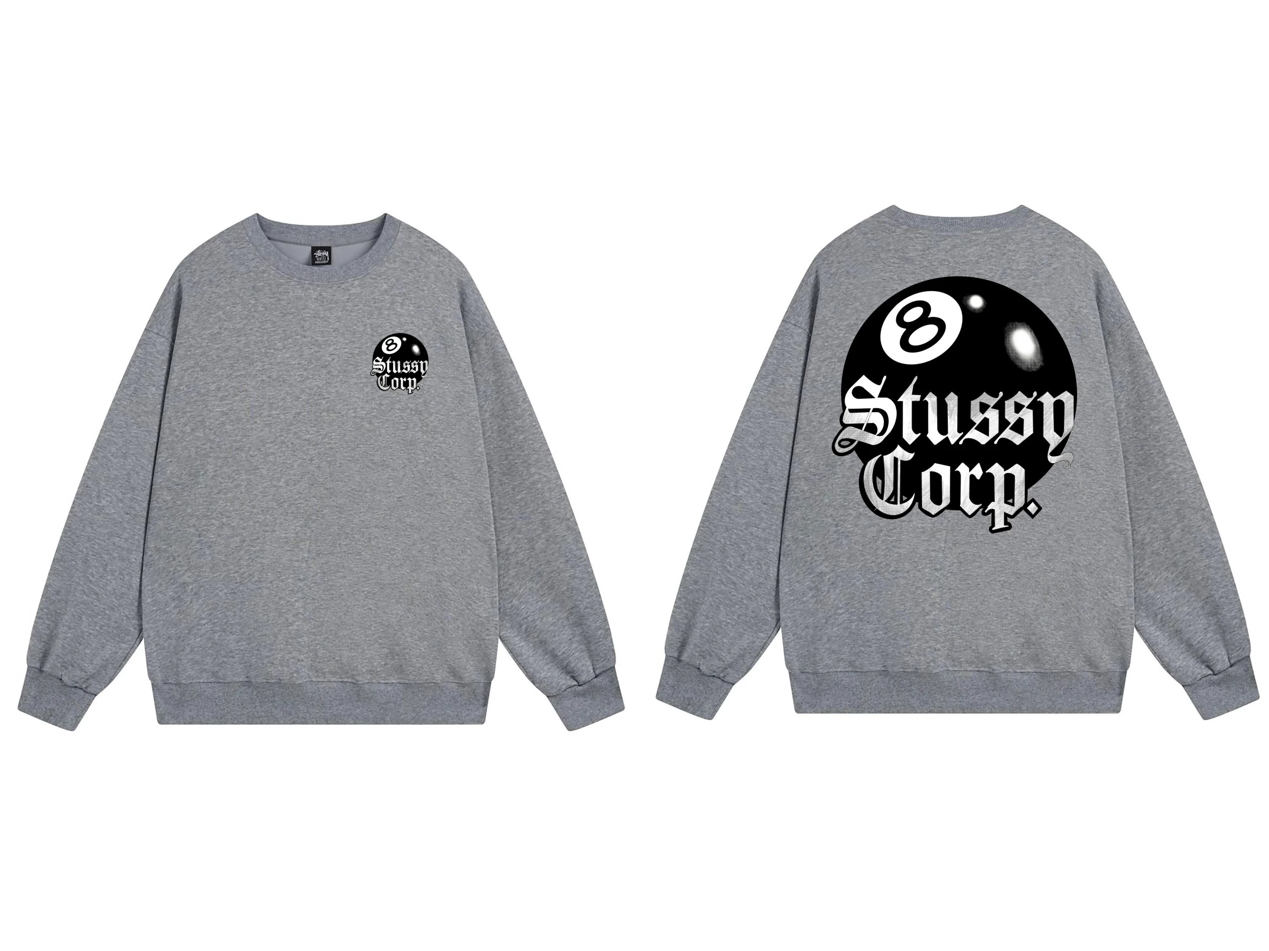 Stussy Crewneck Sweatshirt Grey 8-Ball
