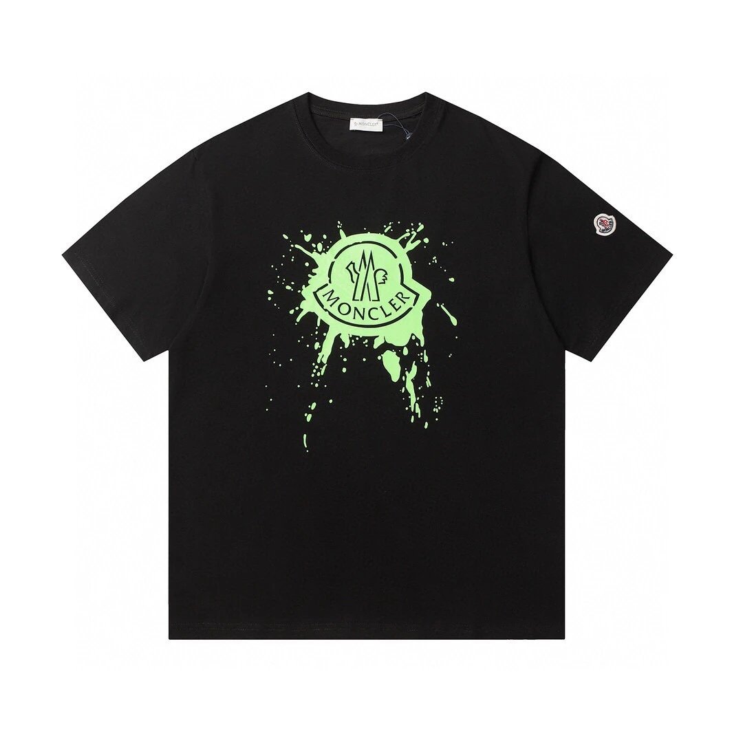 Moncler Splatter Logo Tee Black