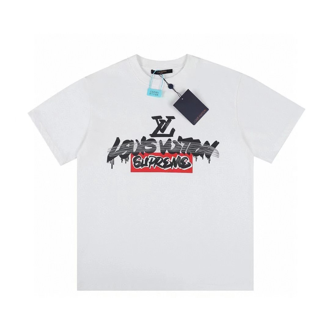 Louis Vuitton x Supreme Graffiti T-Shirt White