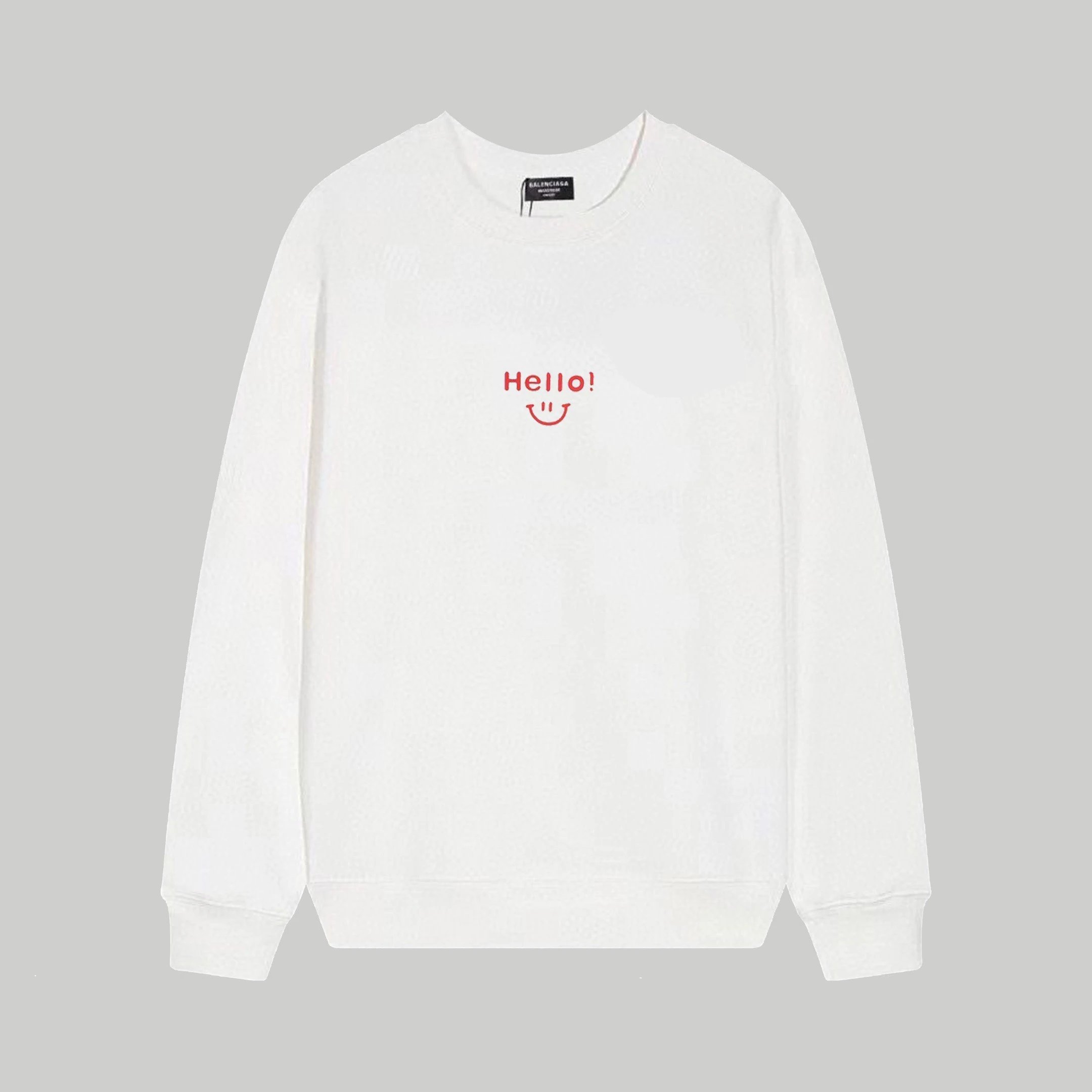 Balenciaga Hello Smiley Sweatshirt White Red