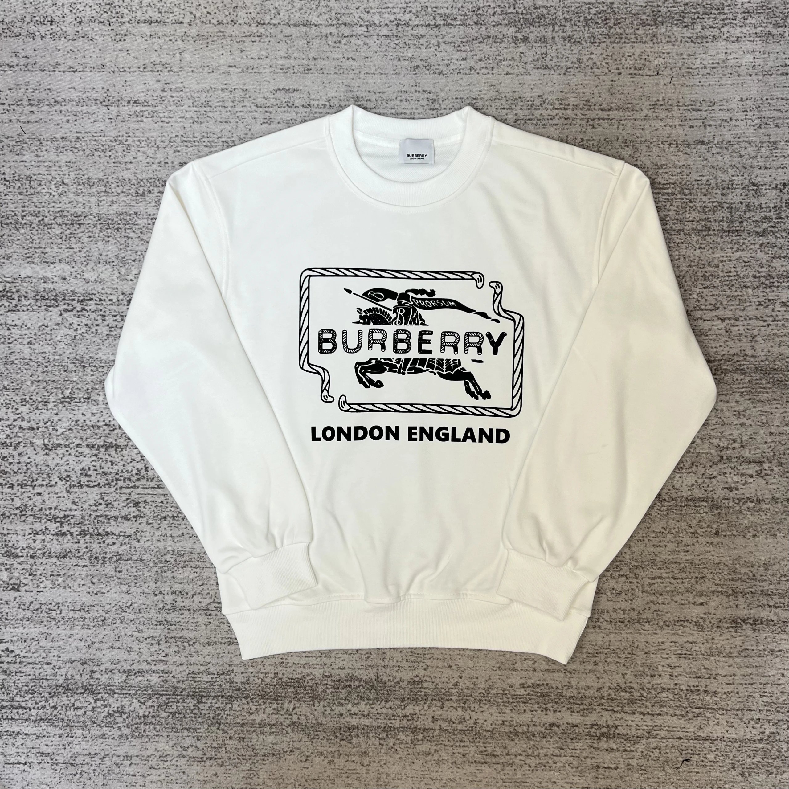Burberry Thomas Bear Graphic Sweatshirt White Sweater - 11