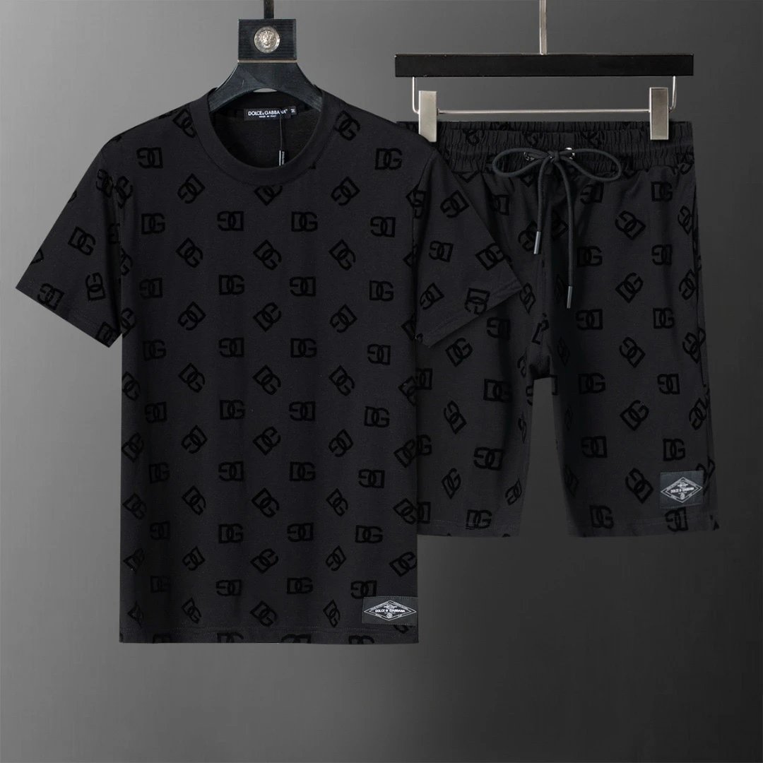 Dolce Gabbana DG Logo Short Set Black