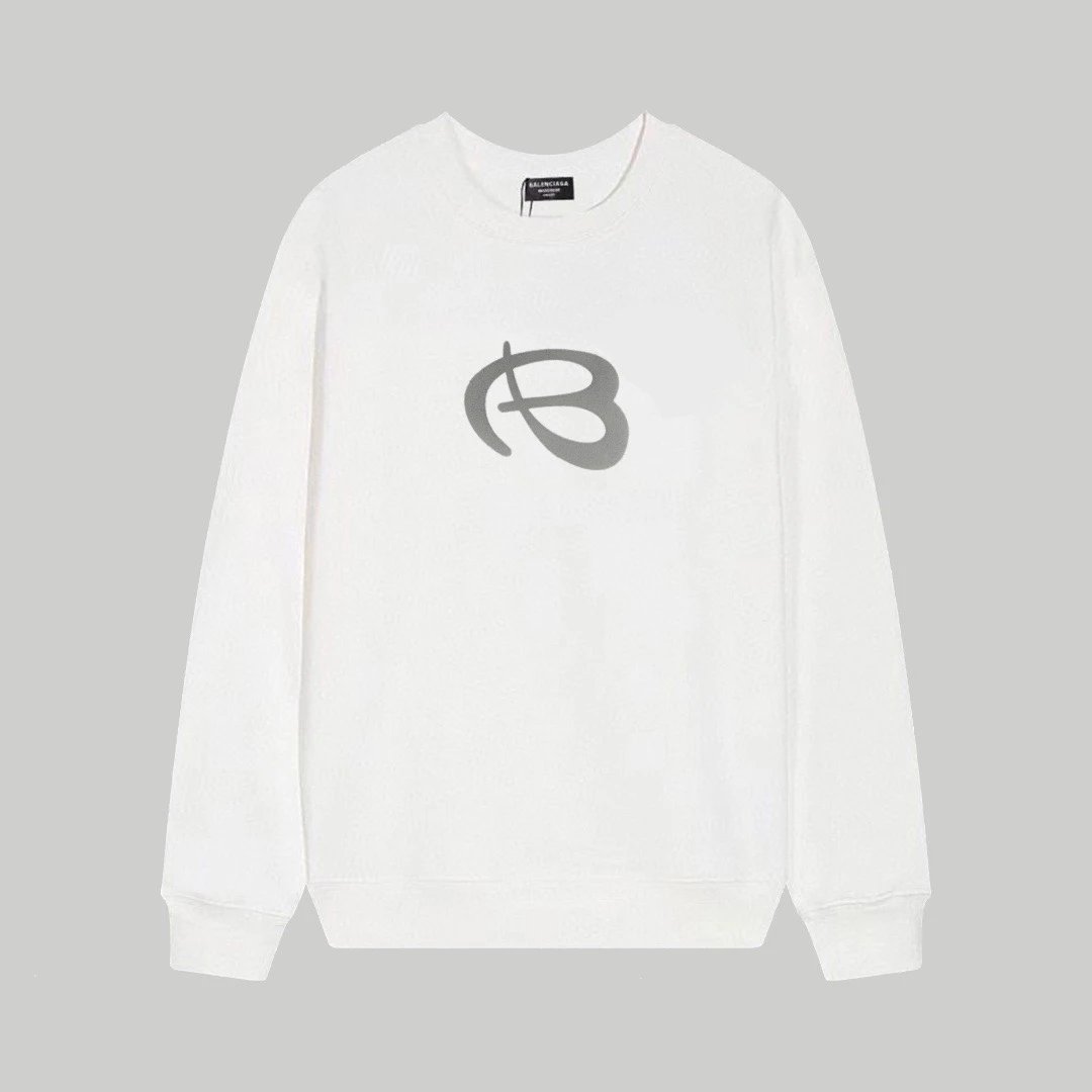 Balenciaga Logo Sweatshirt White