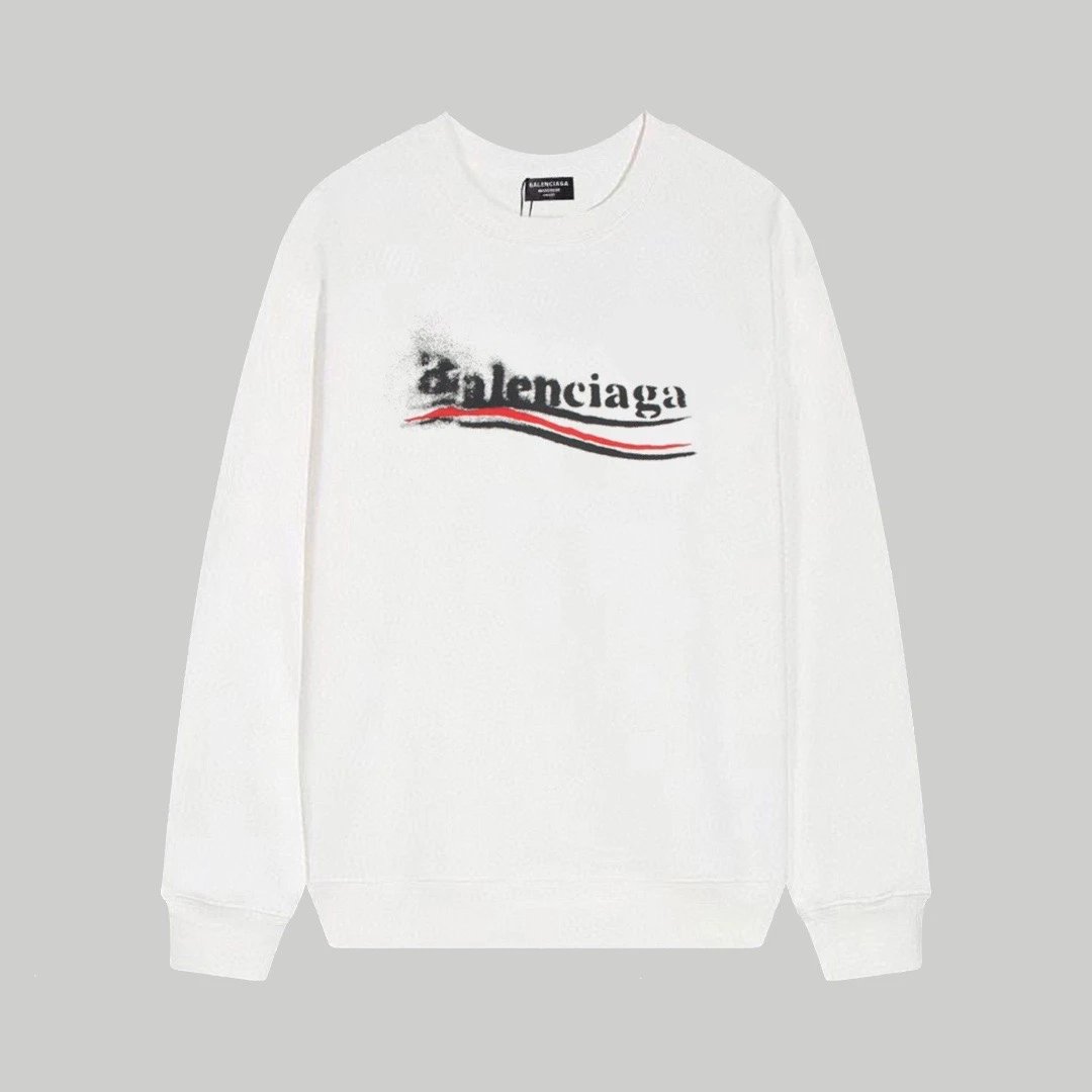 Balenciaga Logo Sweatshirt White