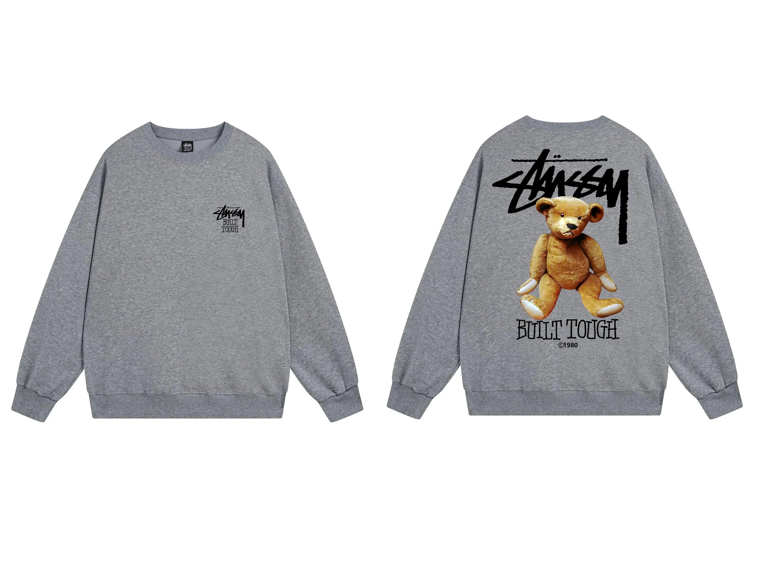 Stussy Bear Sweatshirt Grey