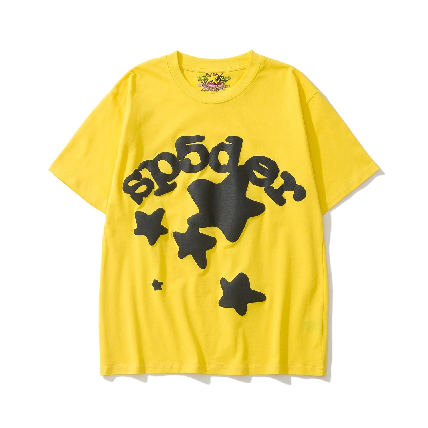 SP5DER Star Print Yellow T-Shirt - 11
