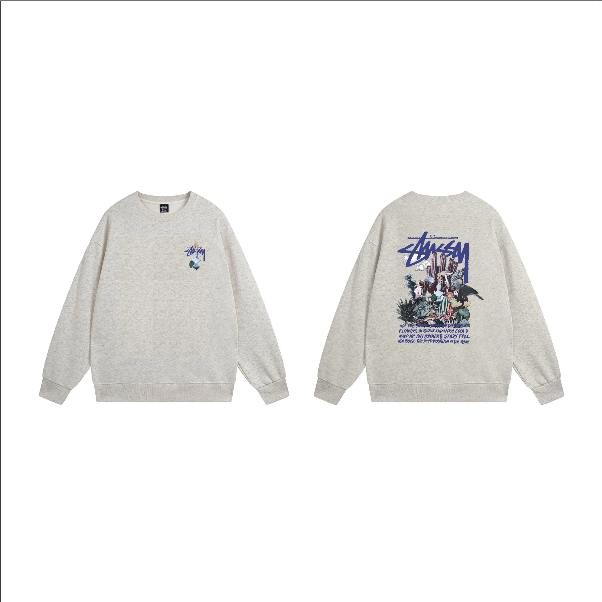 Stüssy Graphic Sweatshirt Grey
