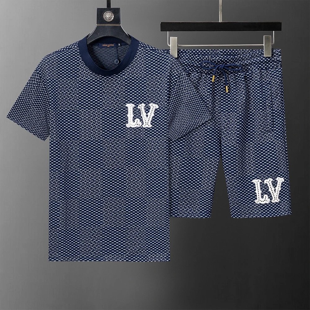 Louis Vuitton LV Damier Jacquard Short Set Navy