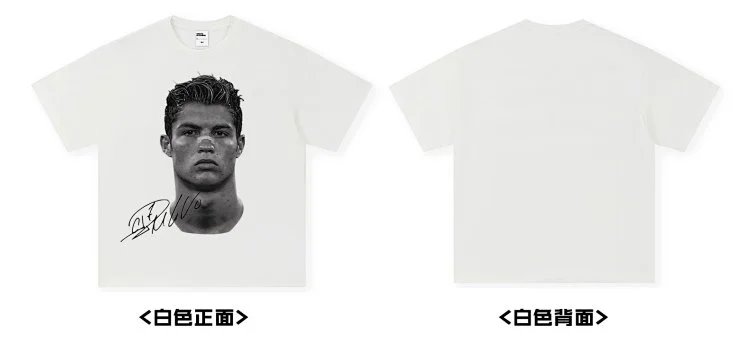 Cristiano Ronaldo x Design Vintage Wash Black Graphic Long-Sleeve T-Shirt - 13