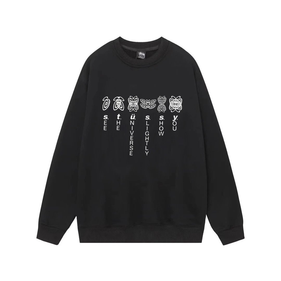 Stussy + Graphic Sweatshirt + Black