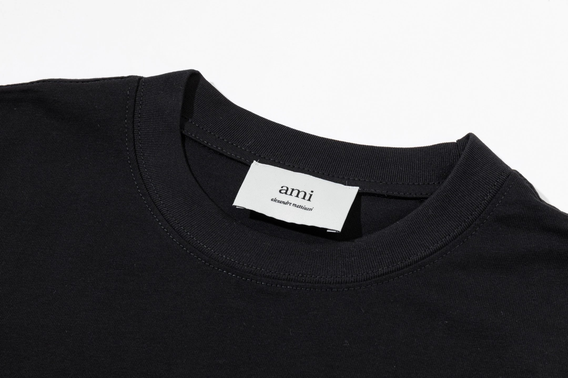 AMI Paris Raglan T-Shirt Beige / Black - 23