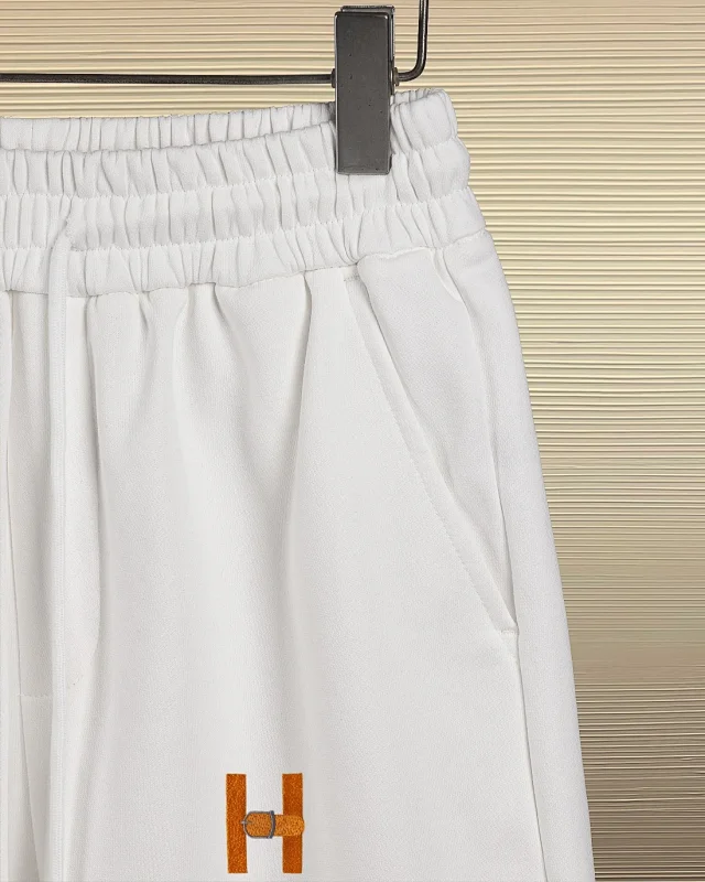 Hermès Shorts Embroidered H elastic-waist drawstring product detail image 14