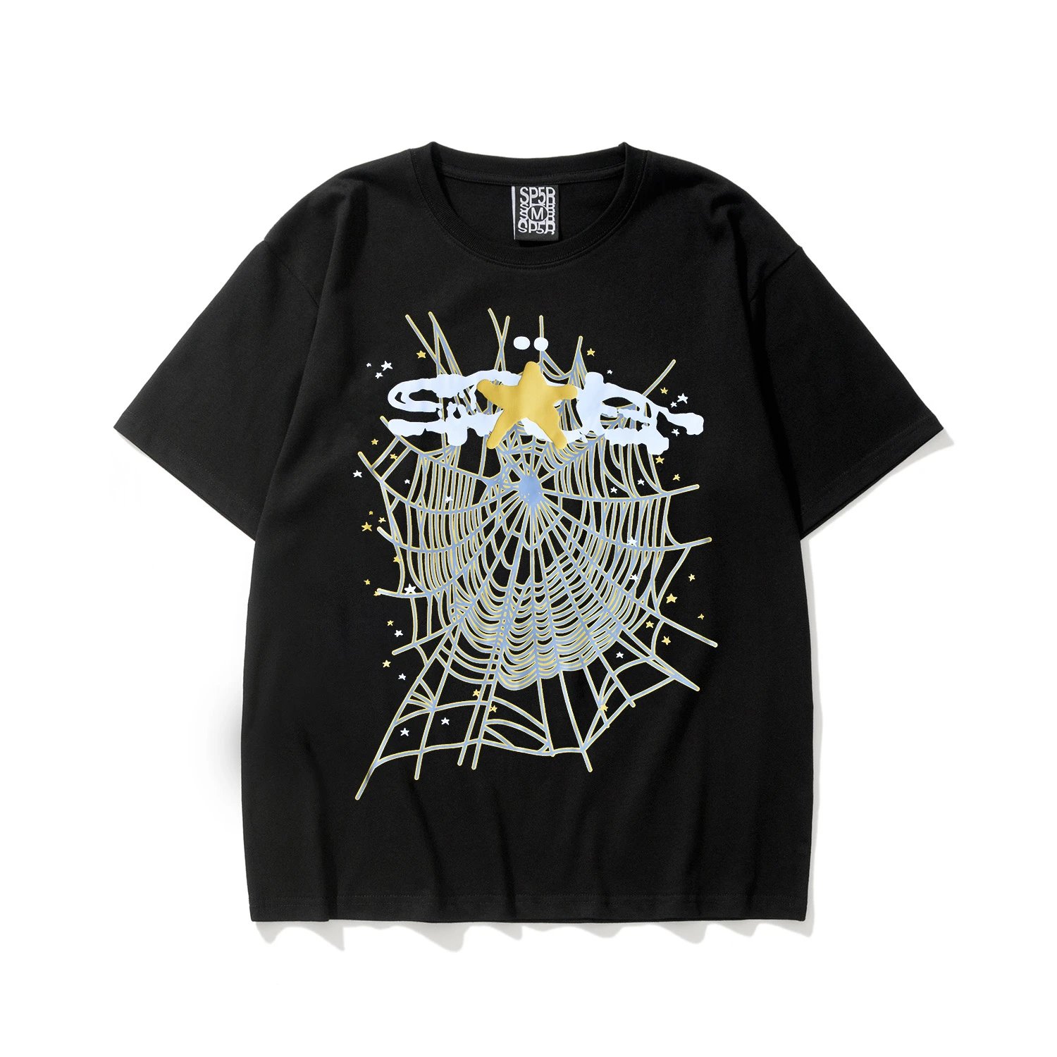 Sp5der Gold Star Web Tee Black
