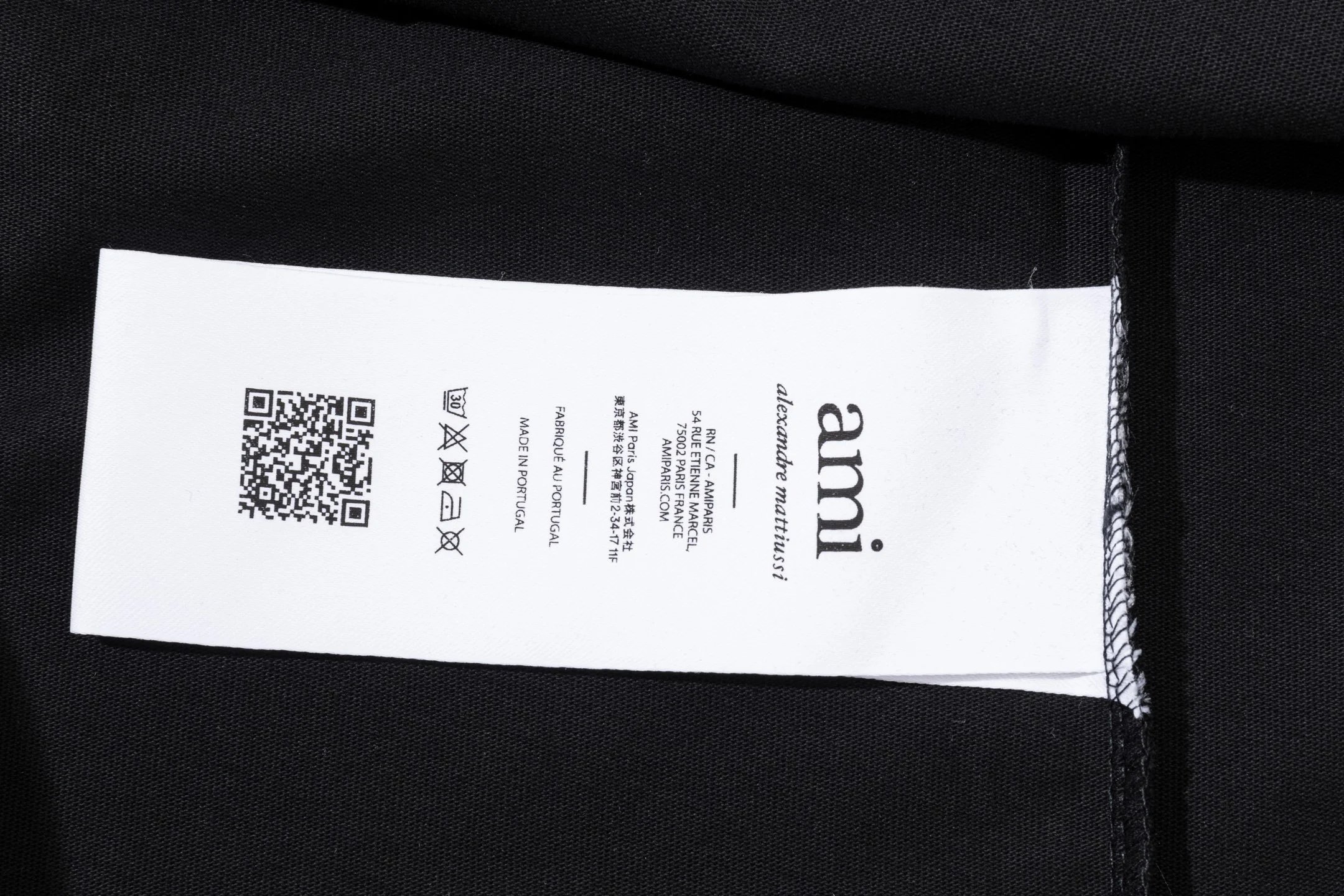 AMI Paris Raglan T-Shirt Beige / Black - 24