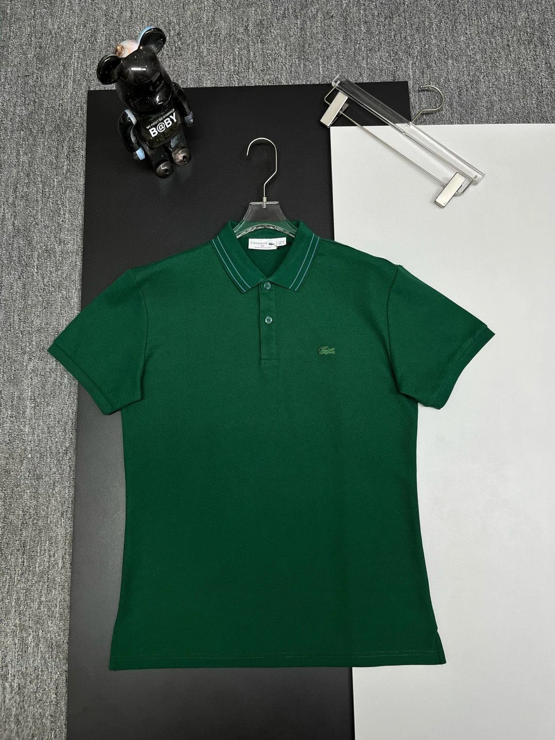 Lacoste Polo Shirt Dark Green Tipping