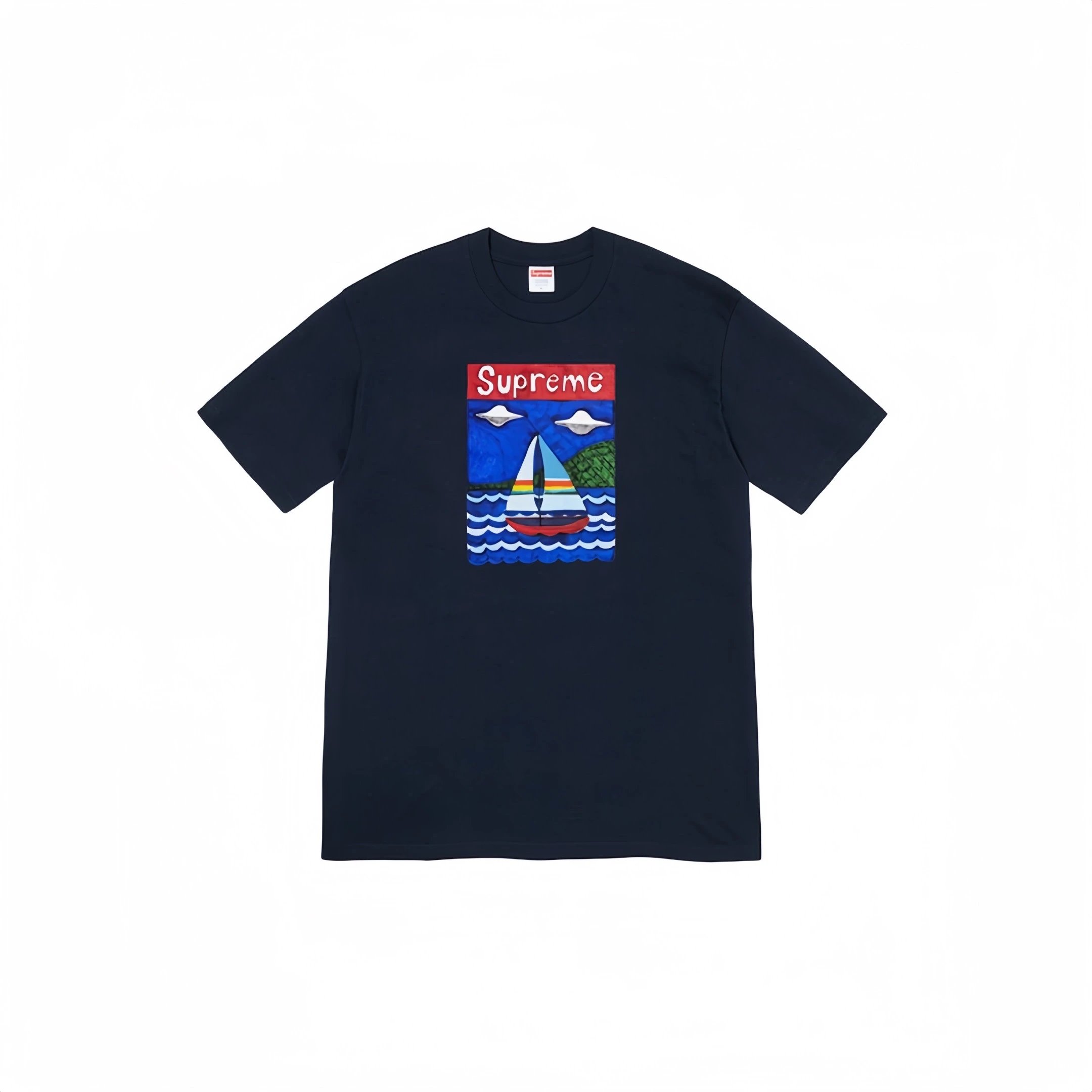 Supreme Sailboat Graphic Tee Navy