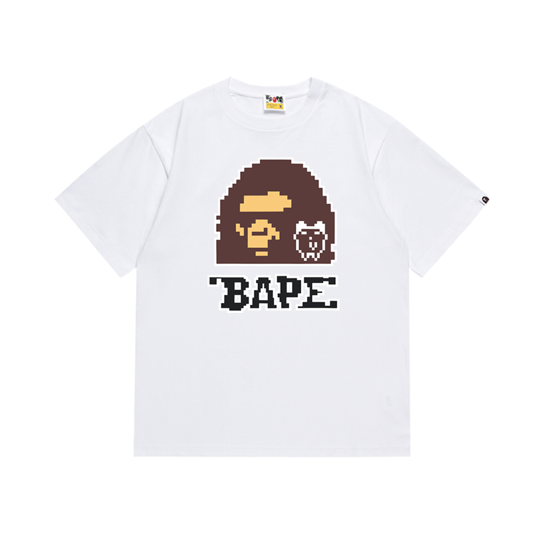 BAPE Pixel Ape Head Baby Milo Tee White