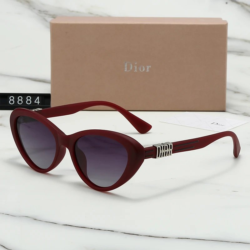 Dior 8650 Oversized Square Sunglasses Beige Purple Yellow Gradient Checkerboard