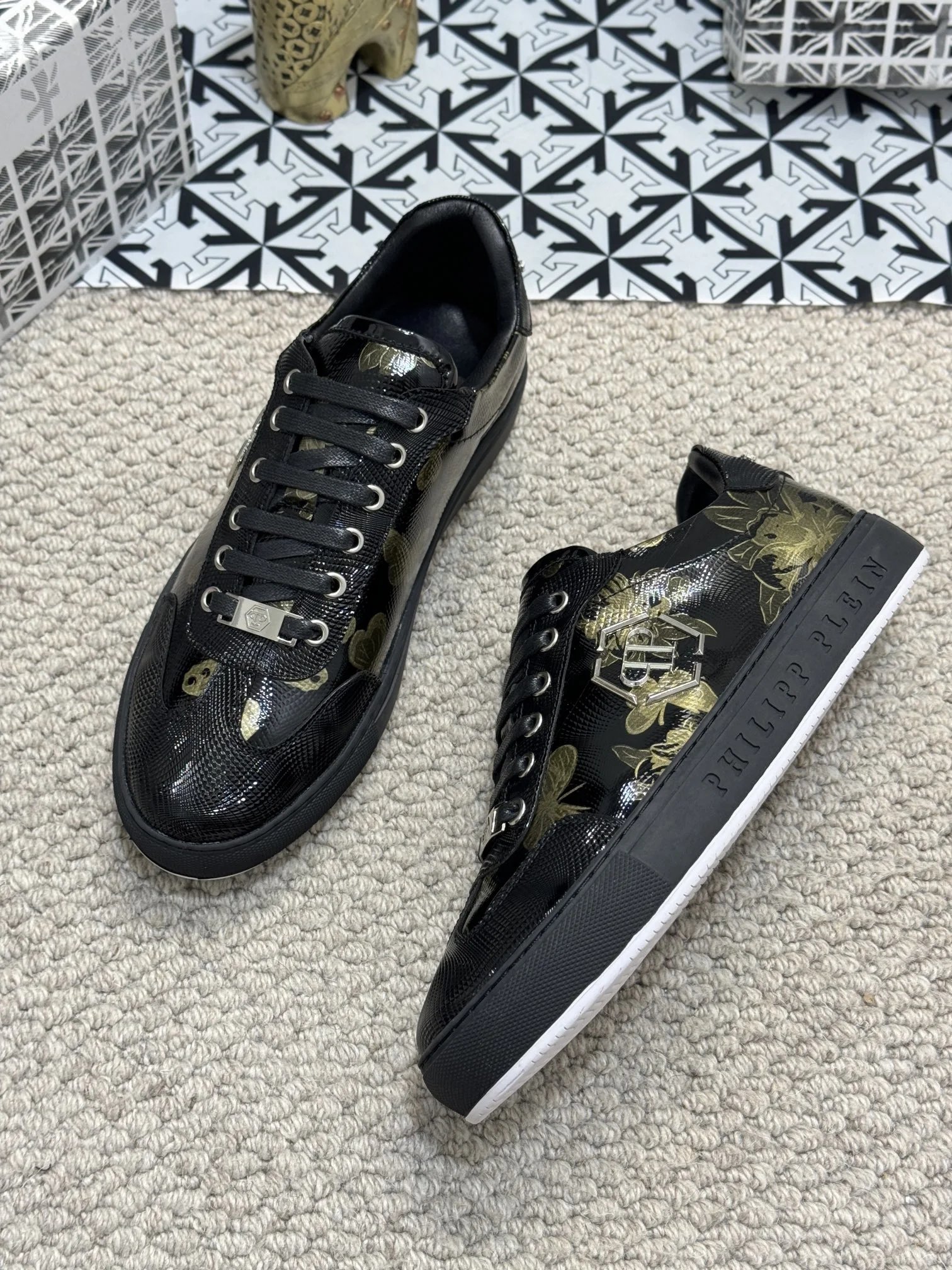 Philipp Plein Floral Print Sne