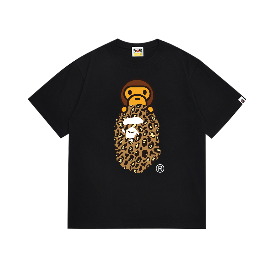 BAPE Milo On Ape Head Tee Black Leopard