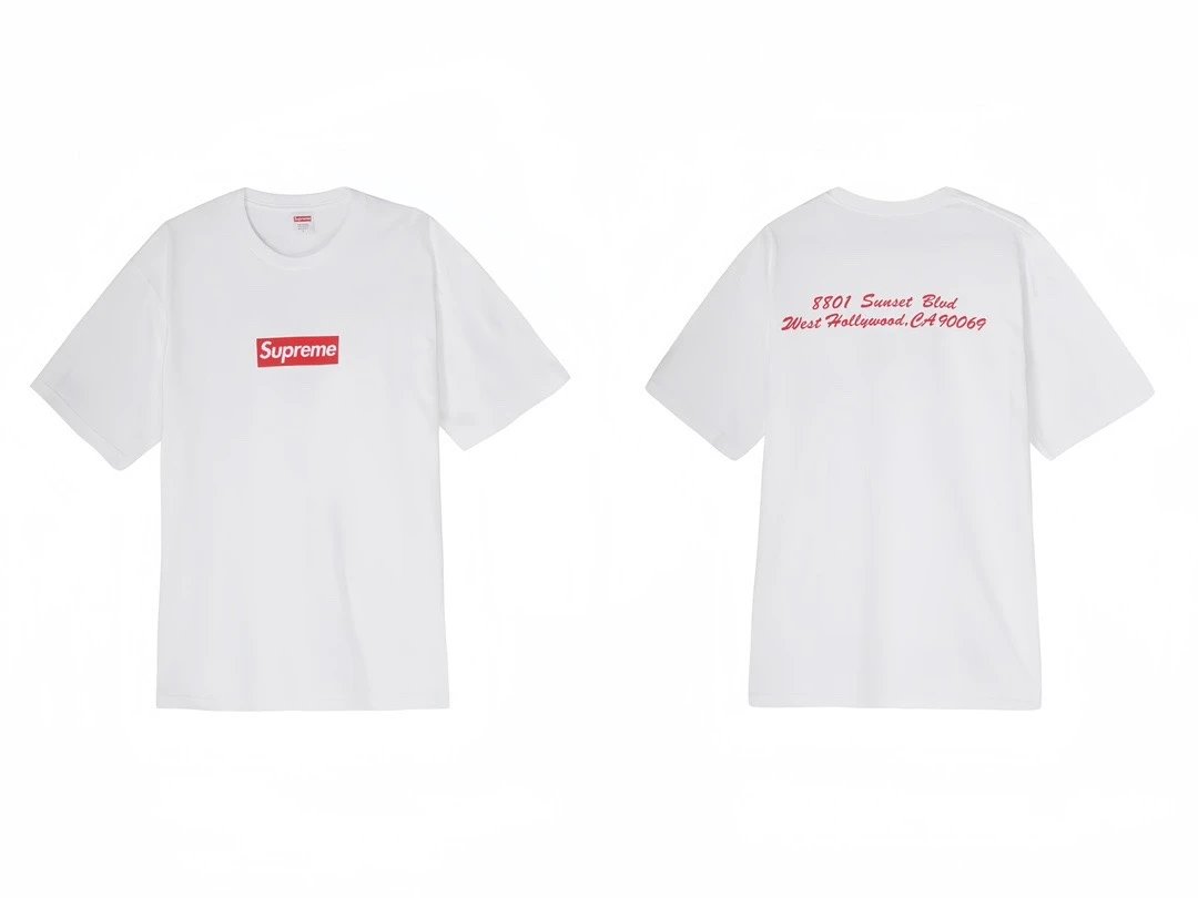Supreme West Hollywood Box Logo Tee White
