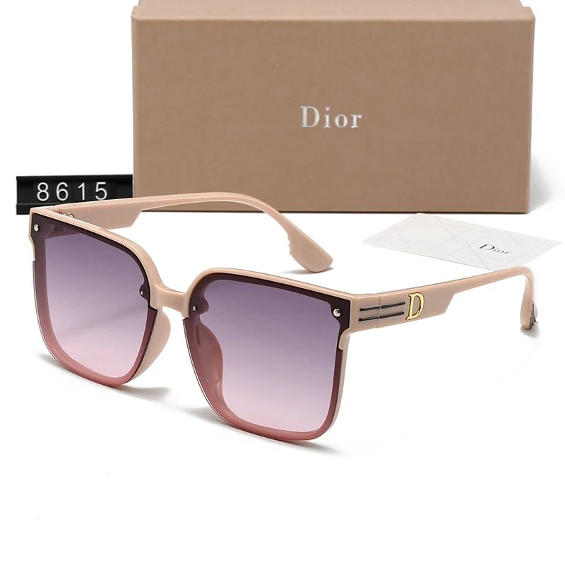 Dior 2301 Oversized Square Sunglasses Black Grey Gold Hardware